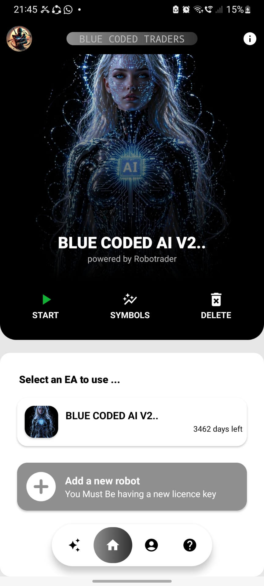 BLUE CODED AI forex trading robot